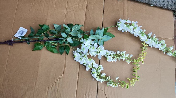 Wisteria sztuczna gałązka biała 165 cm ASC27830-1