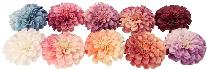 Kwiat wyrobowy dalia 10 cm mix kolorów ASC28867-MIX-BEL
