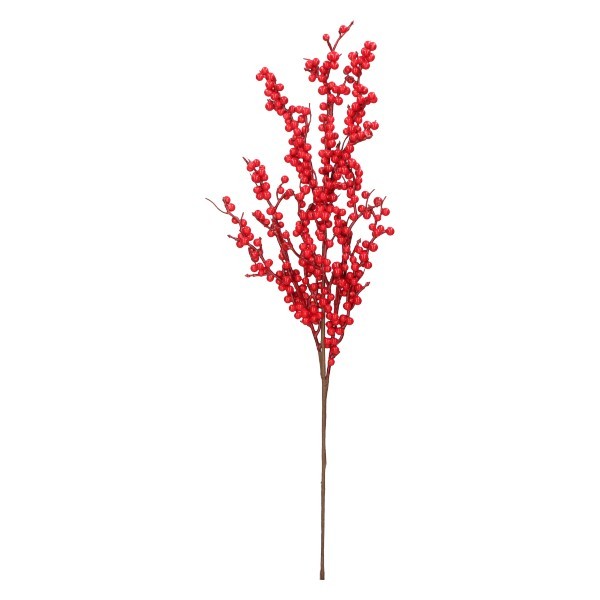 Gałązka świąteczna czerwone jagody 59 cm ASC26116