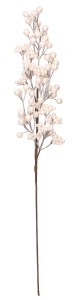Gałązka świąteczna białe jagody 60 cm ASC26121