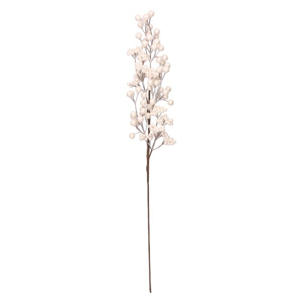 Gałązka świąteczna białe jagody 60 cm ASC26121