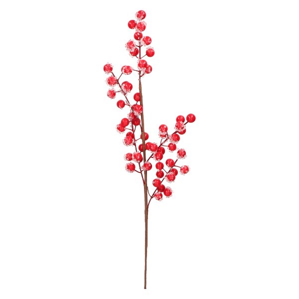 Gałązka świąteczna czerwone jagody 69 cm ASC26152