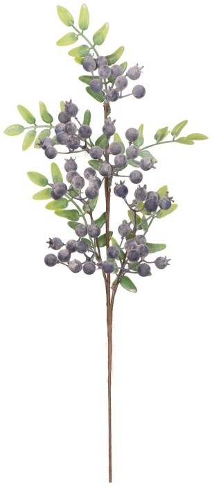 Gałązka świąteczna z granatowymi jagodami 60 cm ASC28034
