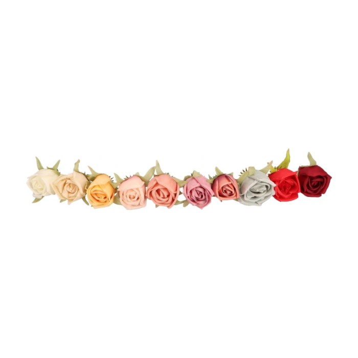 Kwiat wyrobowy róża 4 cm mix kolorów ASC27956-MIX-BEL