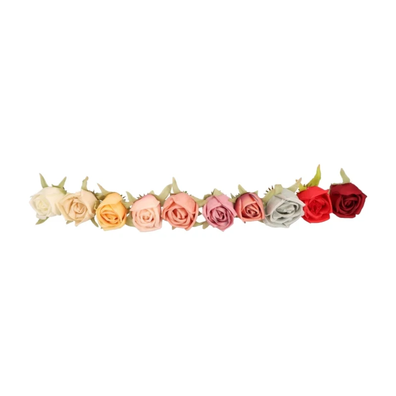 Kwiat wyrobowy róża 4 cm mix kolorów ASC27956-MIX-BEL