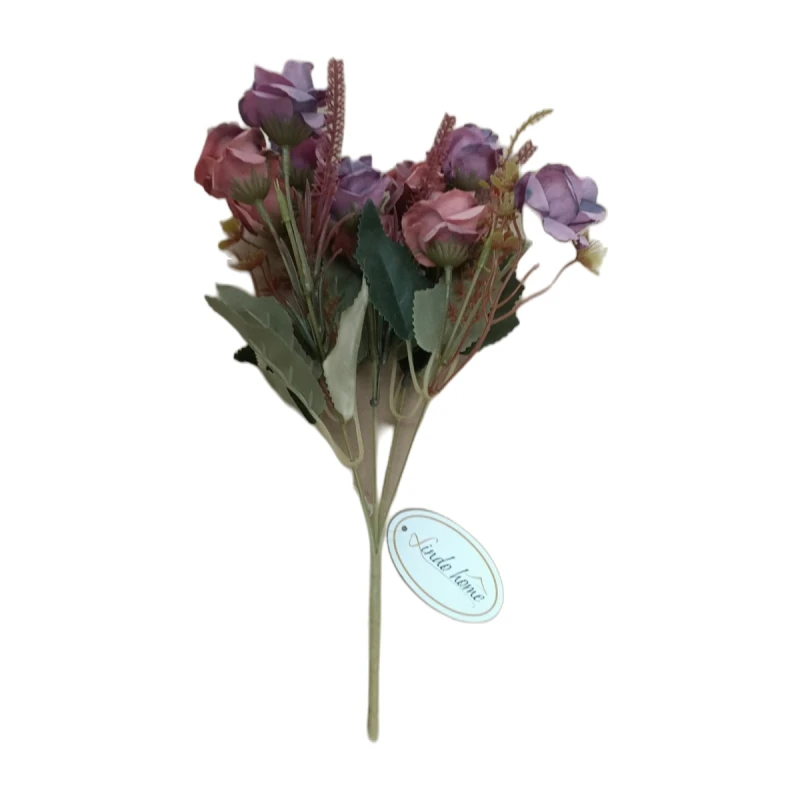 Kwiat sztuczny róża bukiet 33cm ASC24776-7