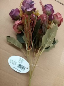 Kwiat sztuczny róża bukiet 33cm ASC24776-7