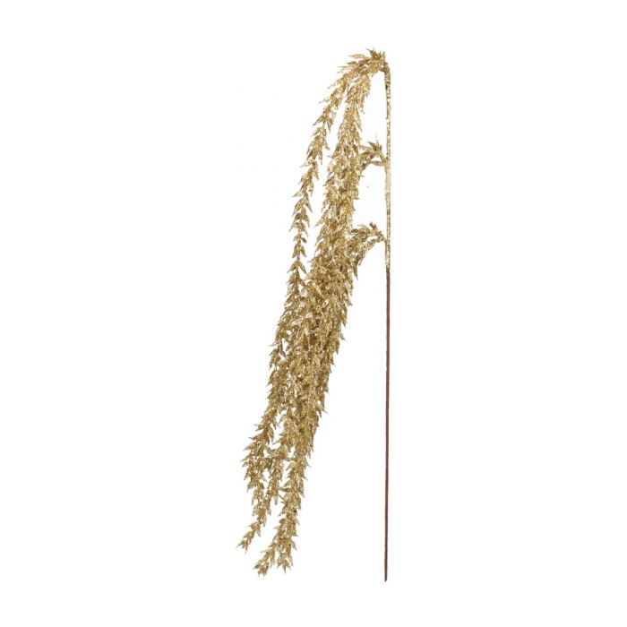 Gałązka ozdobna złota z brokatem 110cm ASC26382