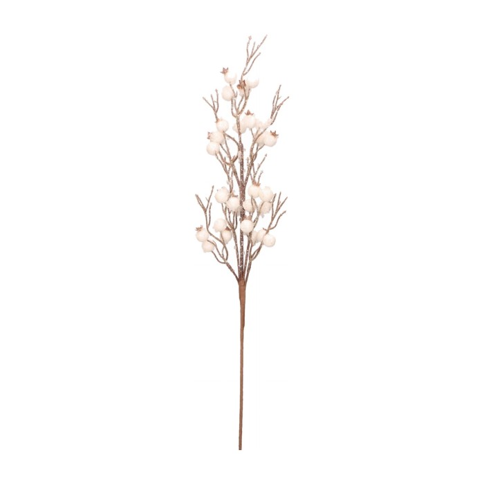 Gałązka świąteczna biała 53cm ASC25583