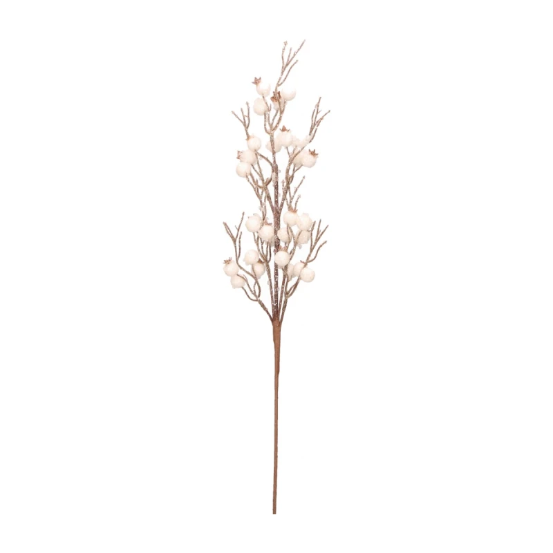 Gałązka świąteczna biała 53cm ASC25583