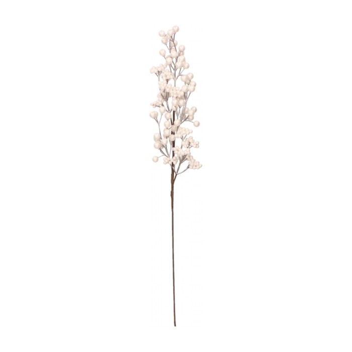 Gałązka świąteczna białe jagody 60 cm ASC26121