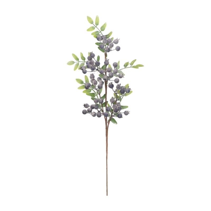 Gałązka świąteczna z granatowymi jagodami 60 cm ASC28034