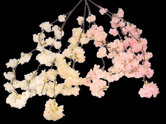Kwiat sztuczny kwiatnąca gałązka jabłoni 125 cm AST231767
