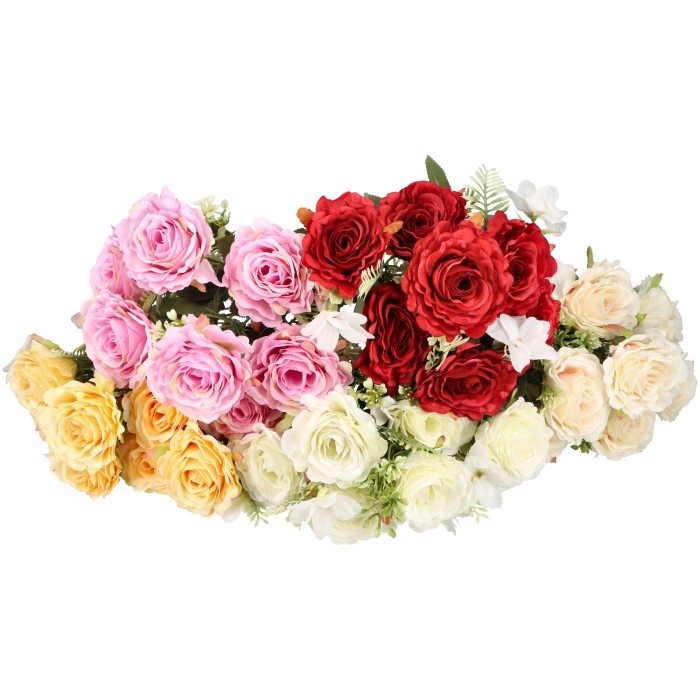 Kwiat sztuczny róża bukiet 39cm ASC20587-2