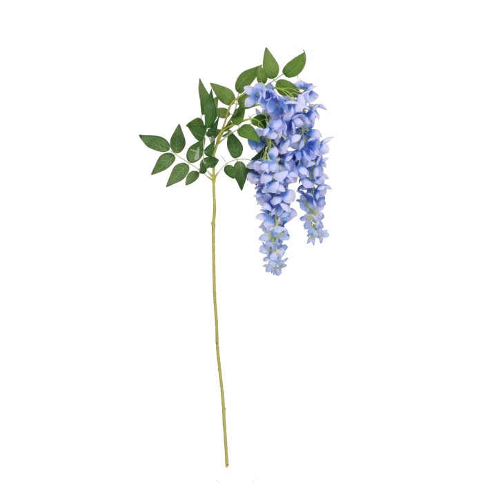 Niebieska sztuczna gałązka Wisterii wys. 105 cm