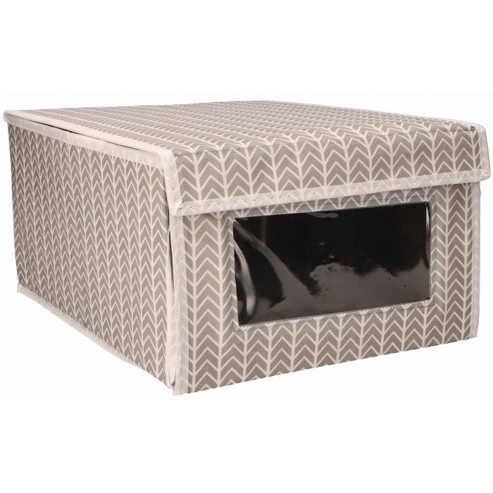 Organizer tekstylny zamykany z okienkiem 34x29x18 cm ASC19407