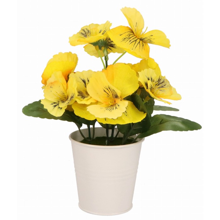 Kwiat sztuczny Bratek w doniczce 20 cm ASC23477 – zdjęcie 2