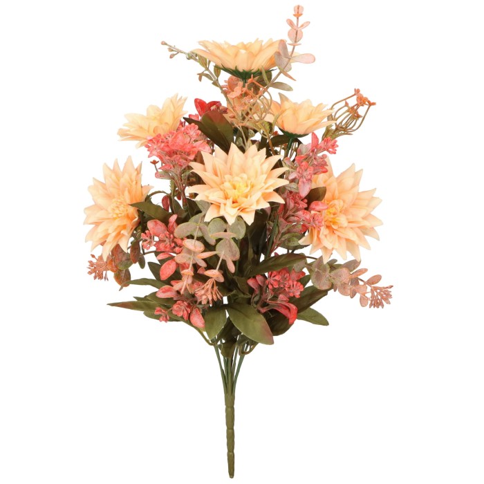 Bukiet sztucznych kwiatów Dalia 40 cm ASC26206-mix 6 kolorów