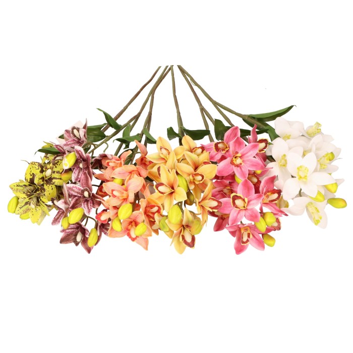 Cymbidium gałązka 67cm ASC25342-mix 6 kolorów – zdjęcie 2