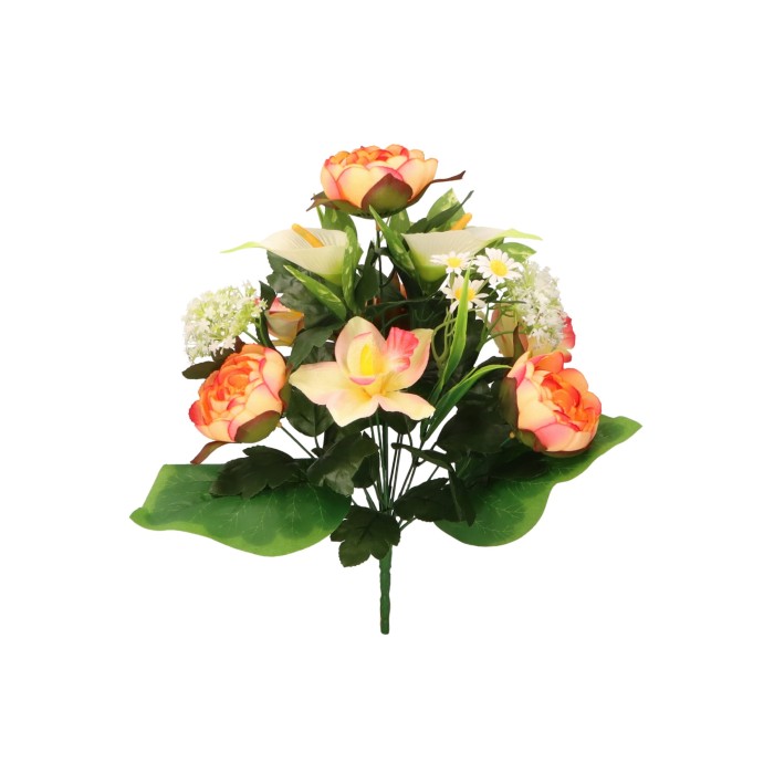 Bukiet sztucznych kwiatów Piwonia z dodatkami 42cm ASC27210-MIX