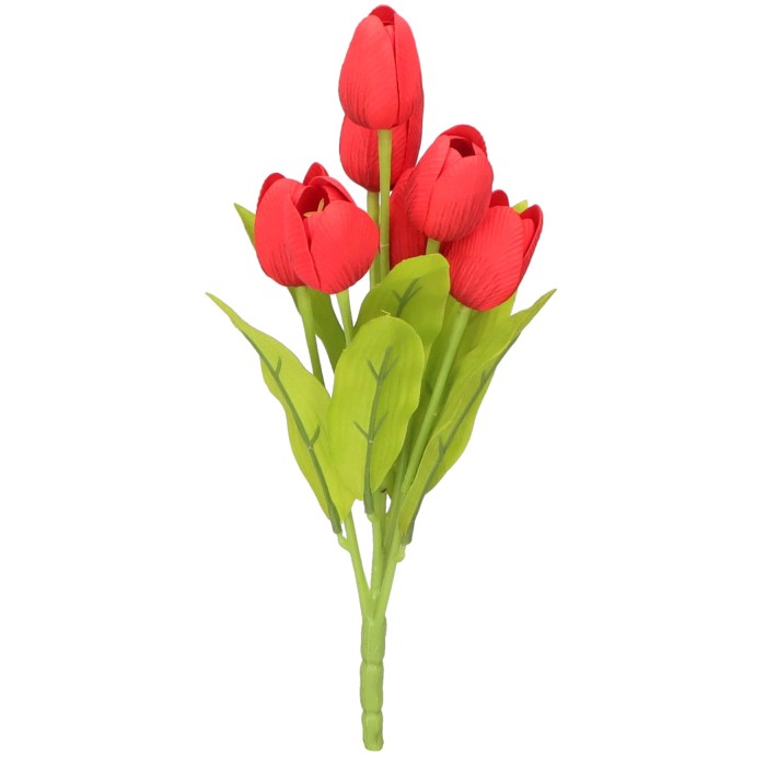 Tulipan bukiet sztuczny wys. 36 cm AST50511- mix 6 kolorów, czerwony
