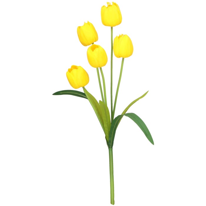 Bukiet tulipan piankowy kwiat sztuczny 53 cm ASC240806- mix 8 kolorów