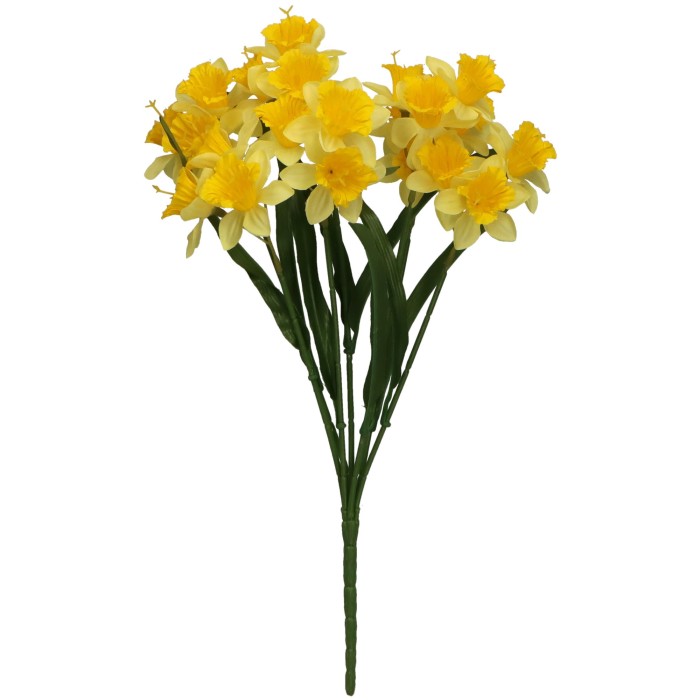 Żonkil bukiet kwiat sztuczny 42 cm- żółty ASC27627