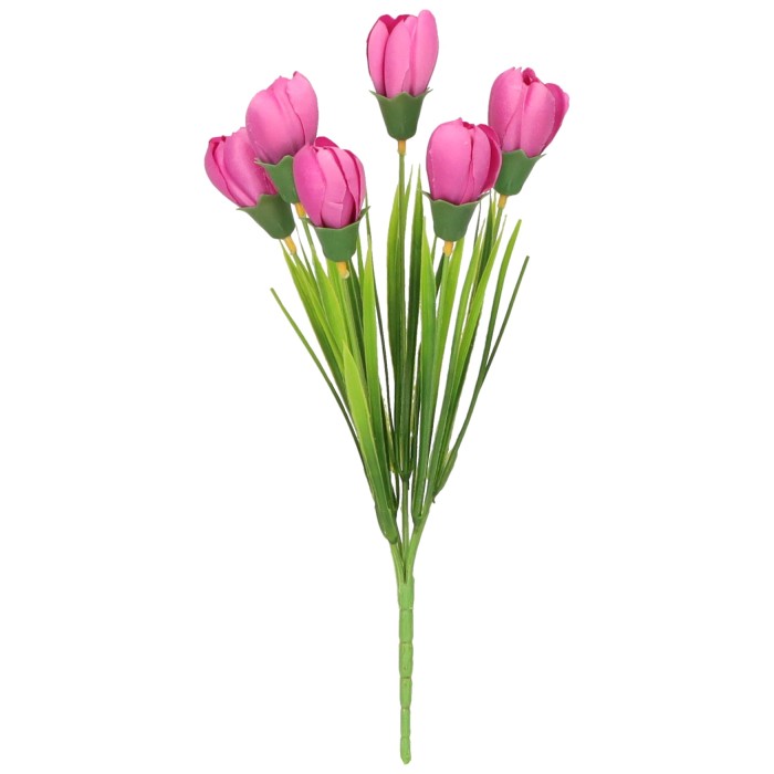 Krokus bukiet sztuczny wys. 33 cm, różowy