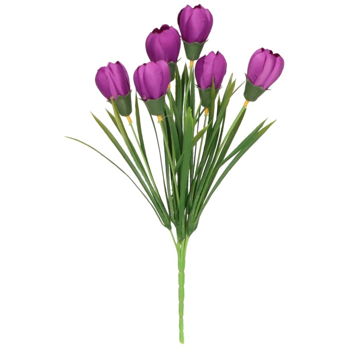Krokus bukiet sztuczny wys. 33 cm, fioletowy