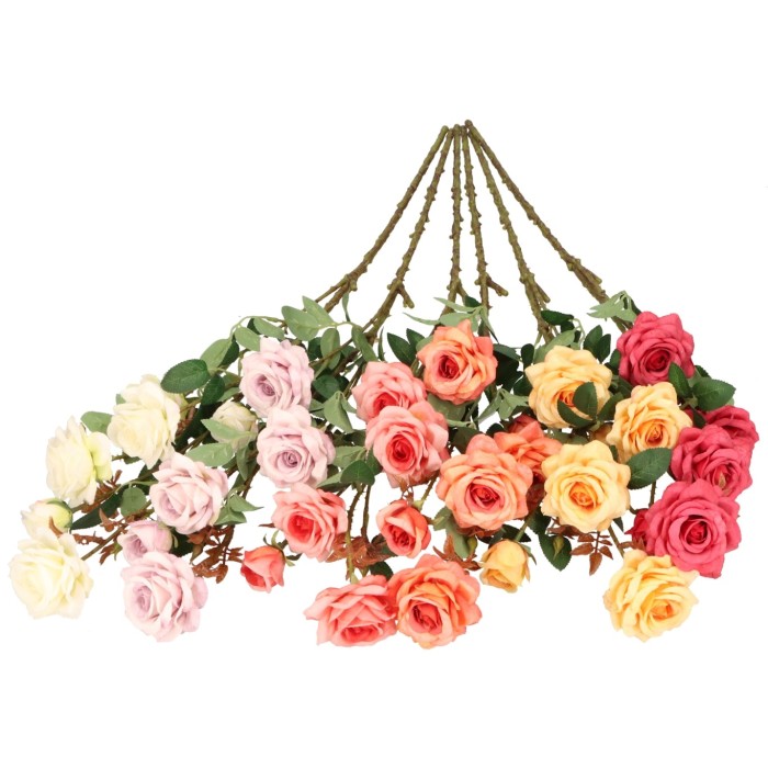 Kwiat sztuczny róża 69cm ASC25037 – zdjęcie 2