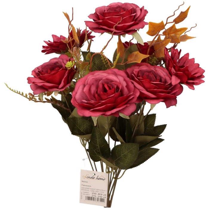 Kwiat bukiet 51 cm 5 róż 2 gerbery ASC25367-MIX