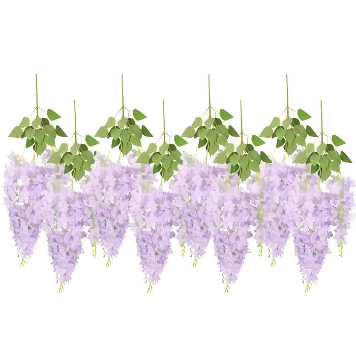 Kwiat sztuczny wisteria-glicynia 65 cm ASC20013 KOLORY – zdjęcie 2