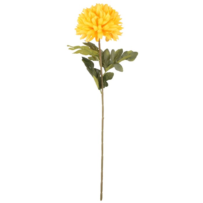 Kwiat sztuczny Chryzantema żółta 75cm ASC21837-15 – zdjęcie 2