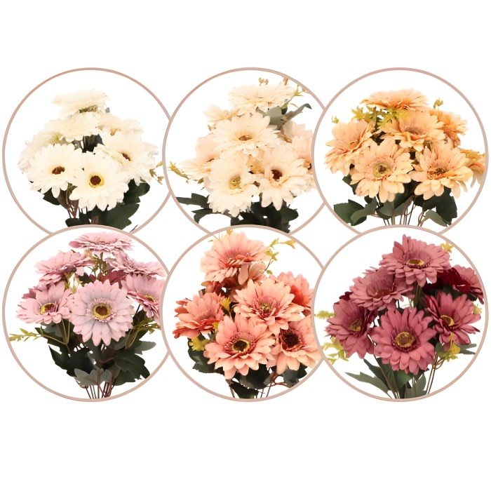 Gerbera bukiet 38cm ASC25382-mix 6 kolorów – zdjęcie 2