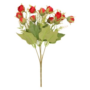 Róża bukiet sztuczny wys. 33 cm, czerwony