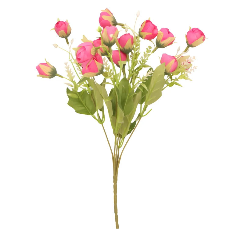 Róża bukiet sztuczny wys. 33 cm, różowy