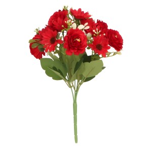 Margaretka bukiet sztuczny wys. 30 cm, czerwony