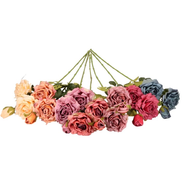 Kwiat sztuczny róża 76cm ASC28393 – zdjęcie 2