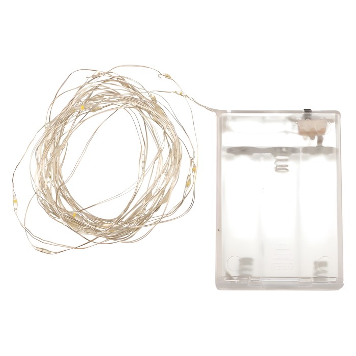 Lampki choinkowe 50 LED 5 m na baterie barwa naturalna AST23992-NATURAL