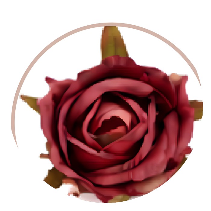 Róża wyrobowa 6 cm ciemnoczerwona ASC28203-6