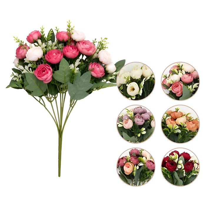 Bukiet kamelii 30 cm mix 6 kolorów ASC28380-MIX