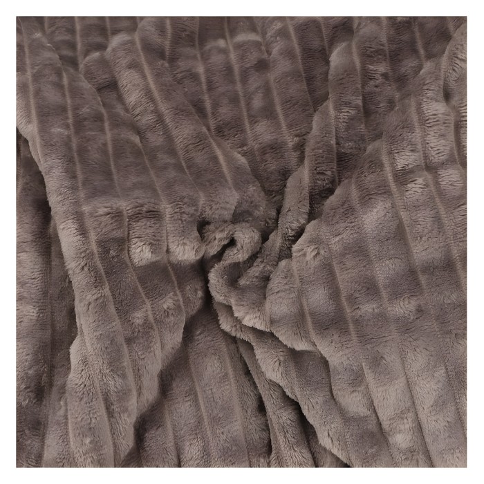 Koc tłoczony szarobrązowy 130x170 cm ASC240840-7