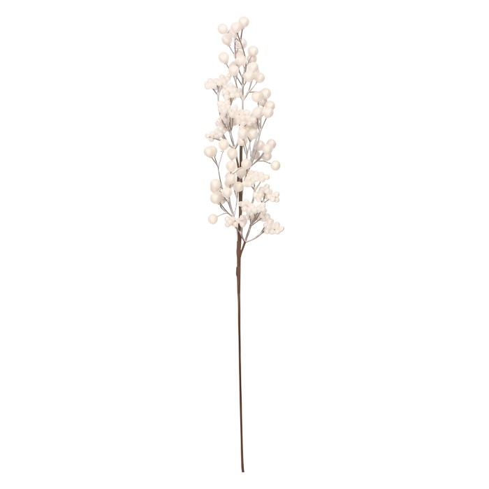 Gałązka świąteczna białe jagody 60 cm ASC26121