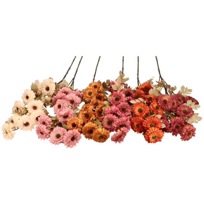 Kwiat sztuczny cynia gałązka 87cm mix kolorów AST50418-MIX