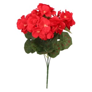 Kwiat sztuczny pelargonia bukiet 32cm czerwony ASC240850-2