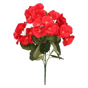 Kwiat sztuczny pelargonia bukiet 32cm czerwony ASC240850-2
