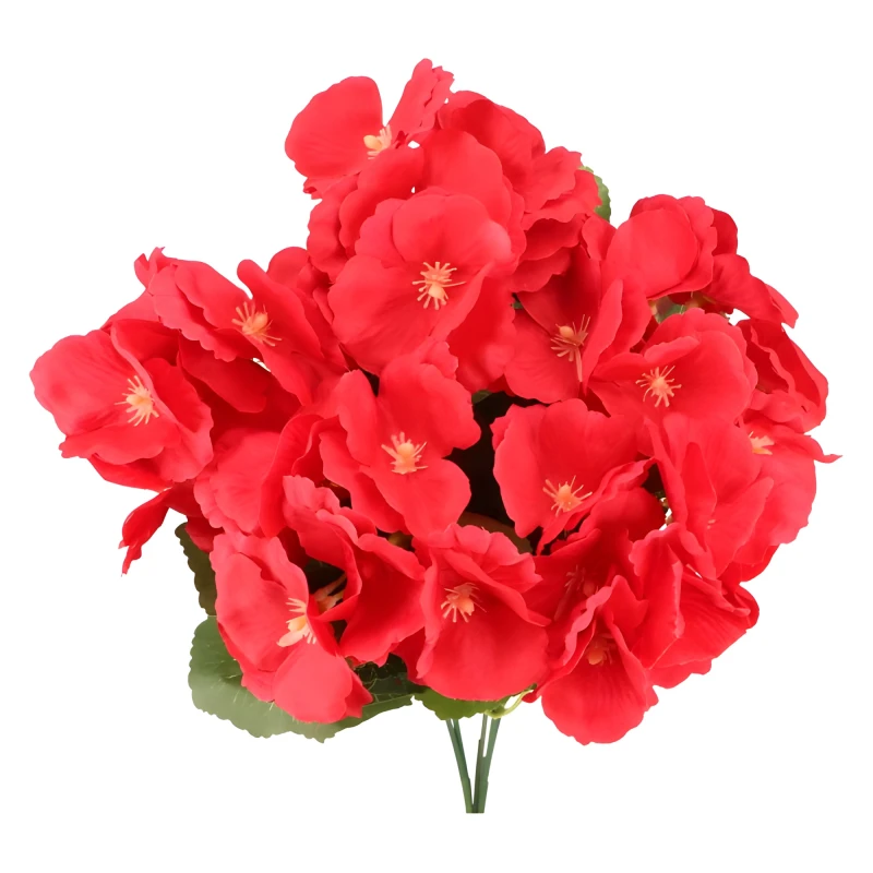 Kwiat sztuczny pelargonia bukiet 32cm jasnoczerwony ASC240850-3