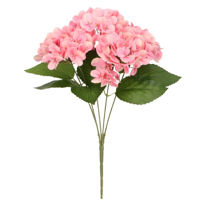 Kwiat sztuczny hortensja bukiet 44cm różowy AST50370-3-SI